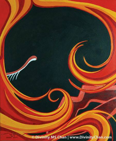 "Ecstasy" A painting from Divinity Chan's Sensual Series 