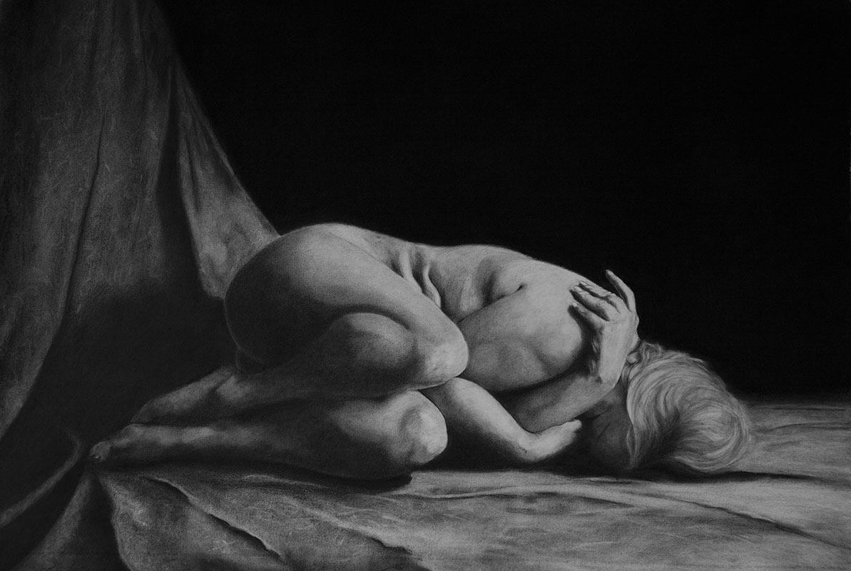 Charcoal drawing by Jennifer McIntosh